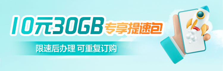 10元30G专享提速包